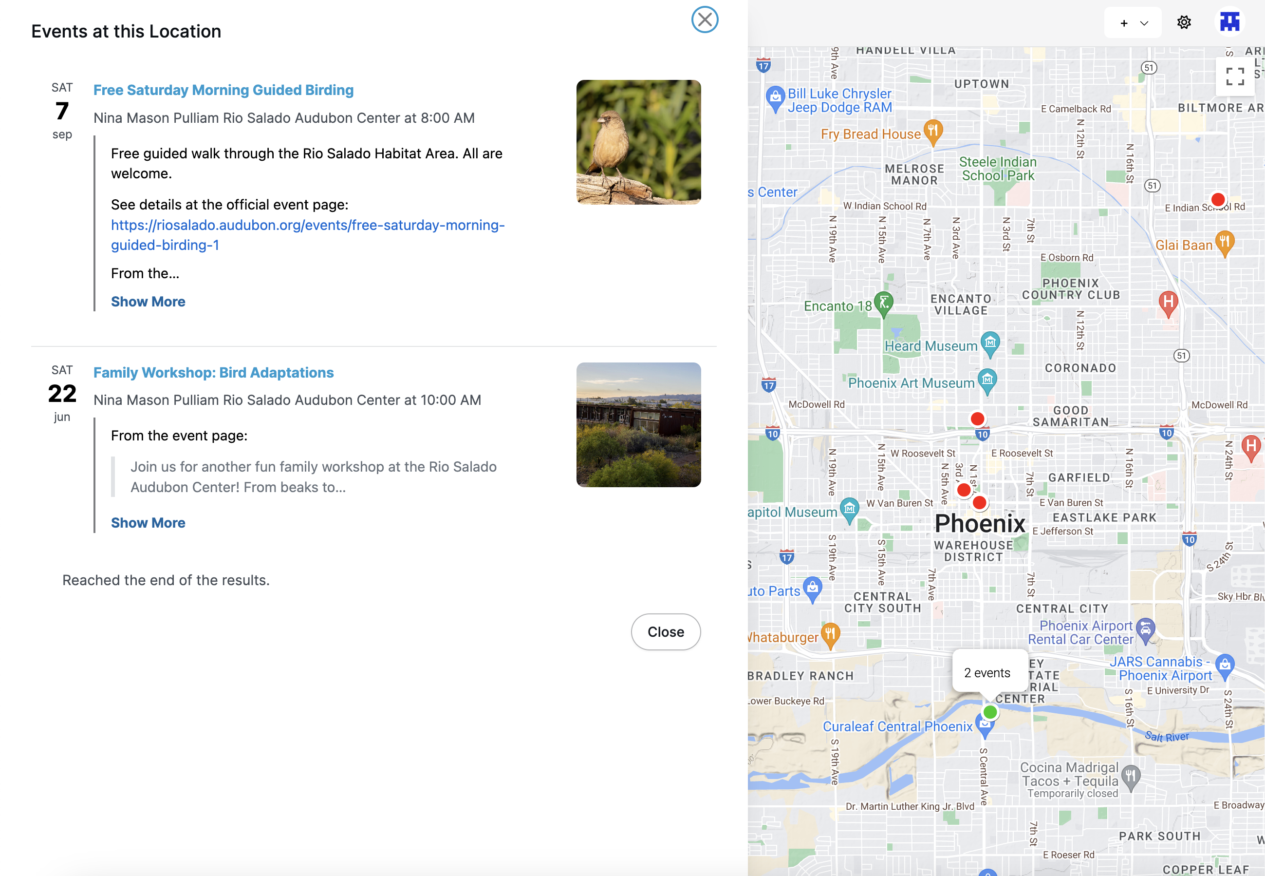Clicking different map marker with multiple events